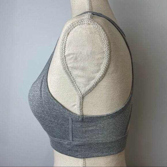 Fila High impact Solid Gray Sports Bra Spandex Stretchy Soft size M - Picture 4 of 8